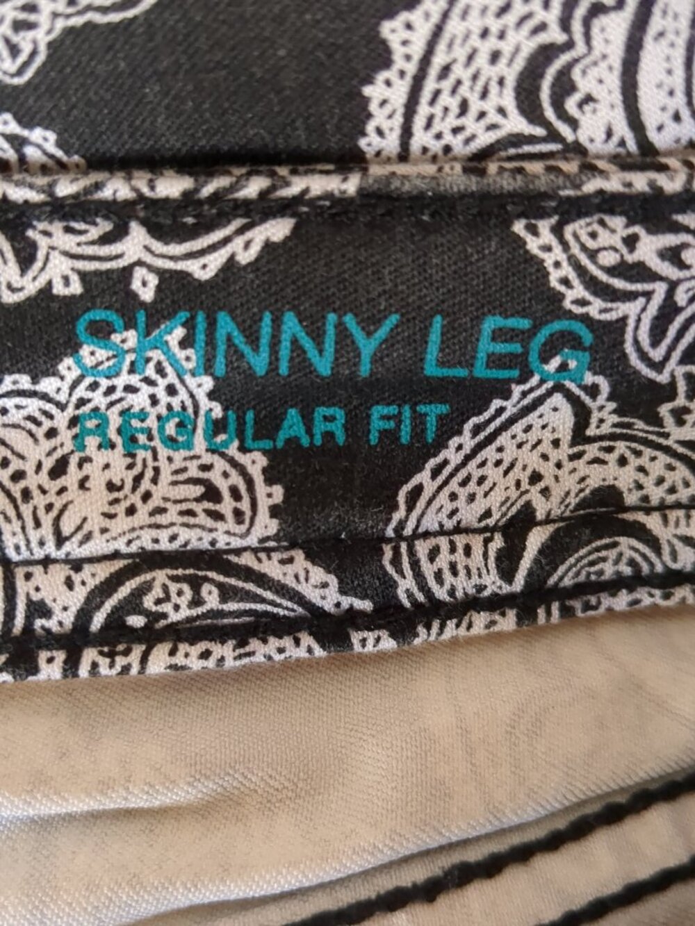 Black and White Cotton Blend Pants - Picture 12 of 14